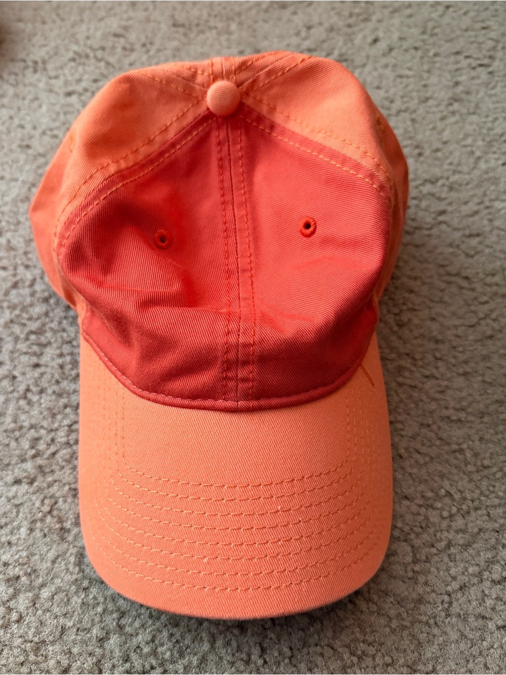 Two toned orange soft baseball hat